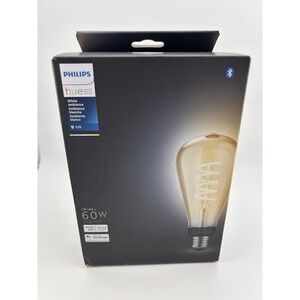 Philips Hue Smart 60W ST23 Filament LED Bulb - White Ambiance